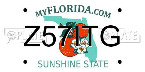 Z57ITG Florida License Plate