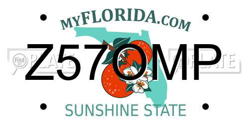 Z57OMP Florida License Plate