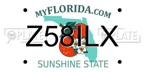 Z58ILX Florida License Plate