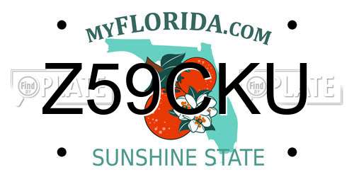 Z59CKU Florida License Plate