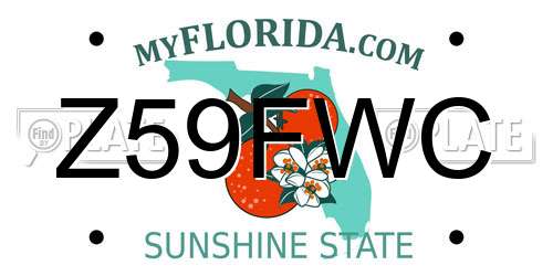 Z59FWC Florida License Plate