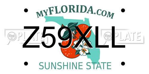 Z59XLL Florida License Plate