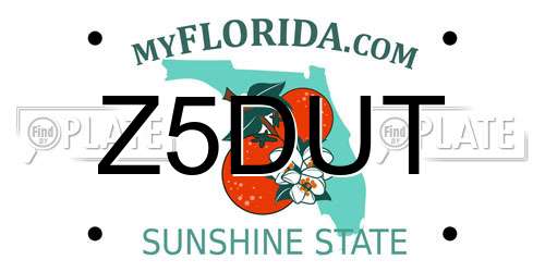 Z5DUT Florida License Plate