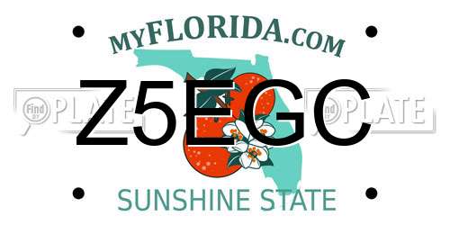 Z5EGC Florida License Plate
