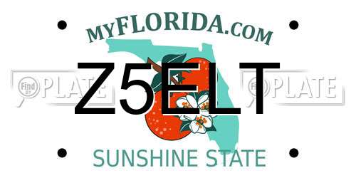 Z5ELT Florida License Plate