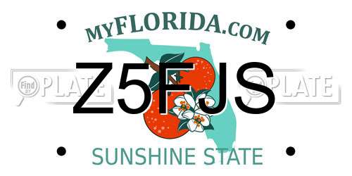 Z5FJS Florida License Plate