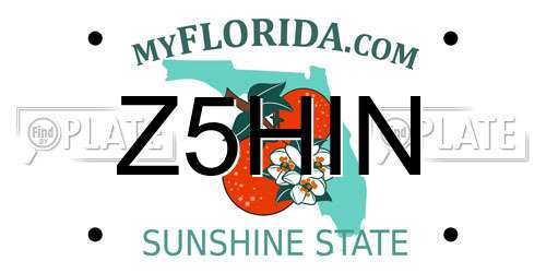Z5HIN Florida License Plate