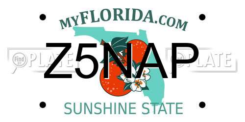 Z5NAP Florida License Plate