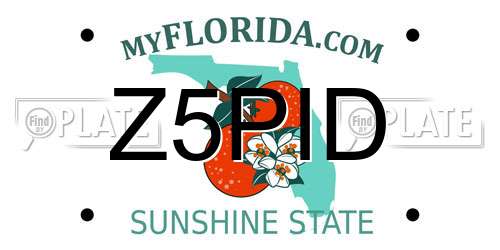 Z5PID Florida License Plate
