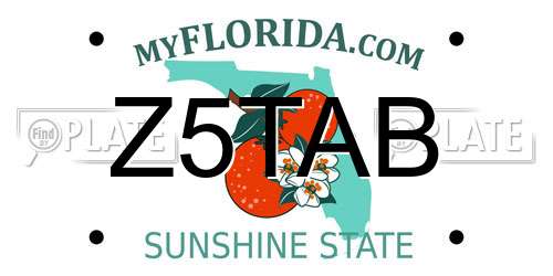 Z5TAB Florida License Plate