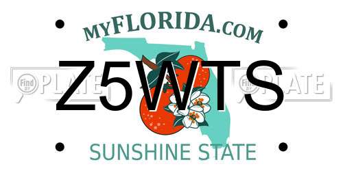 Z5WTS Florida License Plate