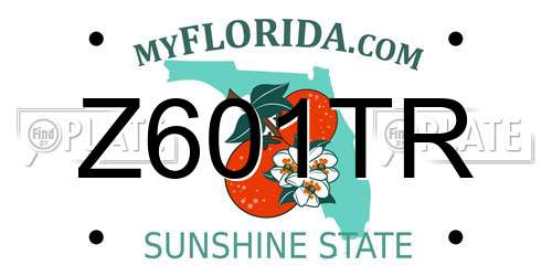 Z601TR Florida License Plate