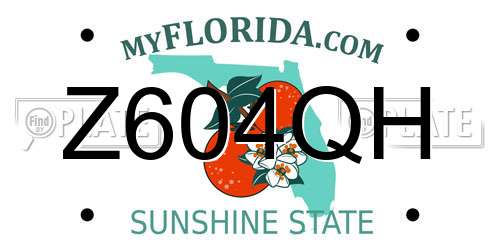Z604QH Florida License Plate