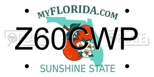 Z60CWP Florida License Plate