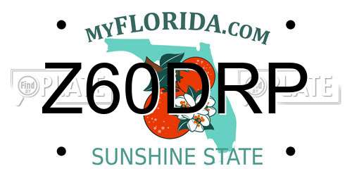 Z60DRP Florida License Plate