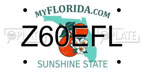 Z60EFL Florida License Plate