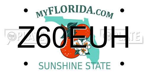 Z60EUH Florida License Plate