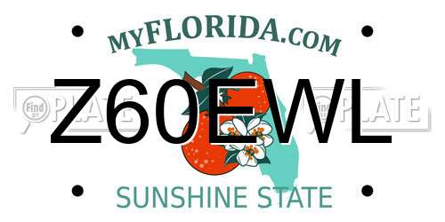 Z60EWL Florida License Plate