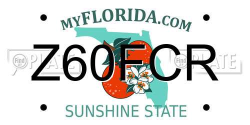 Z60FCR Florida License Plate
