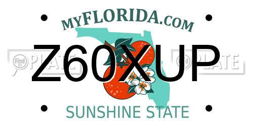 Z60XUP Florida License Plate