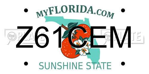 Z61CEM Florida License Plate