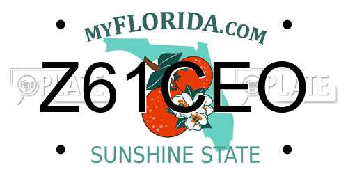 Z61CEO Florida License Plate