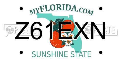 Z61EXN Florida License Plate