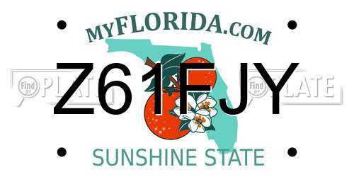 Z61FJY Florida License Plate