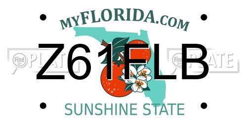Z61FLB Florida License Plate
