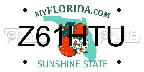 Z61HTU Florida License Plate
