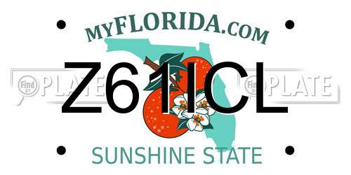 Z61ICL Florida License Plate
