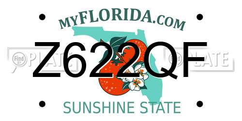Z622QF Florida License Plate