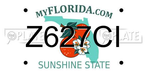 Z627CI Florida License Plate
