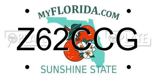 Z62CCG Florida License Plate