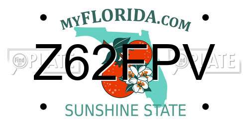 Z62FPV Florida License Plate