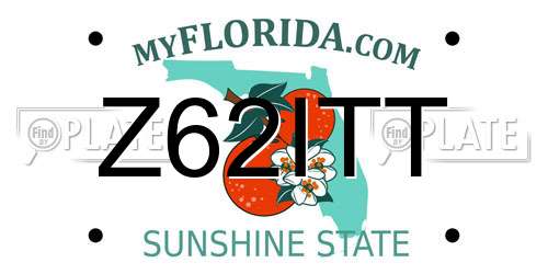 Z62ITT Florida License Plate