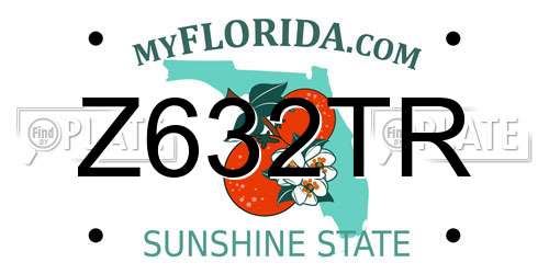 Z632TR Florida License Plate