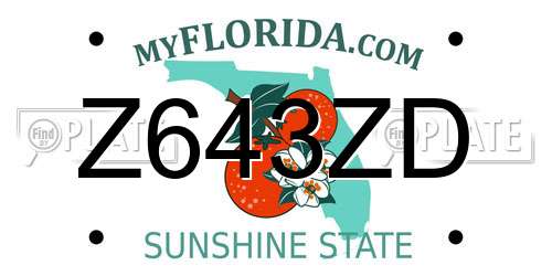 Z643ZD Florida License Plate