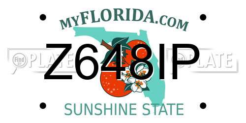 Z648IP Florida License Plate