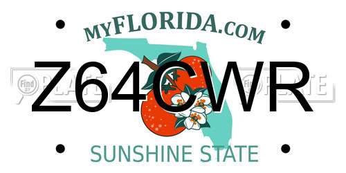 Z64CWR Florida License Plate