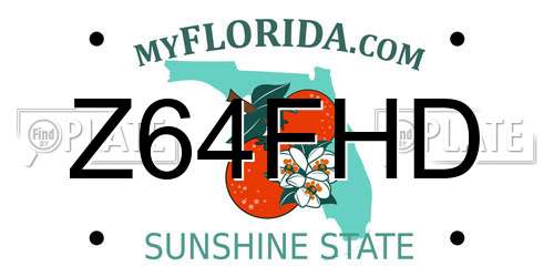 Z64FHD Florida License Plate