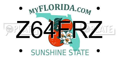 Z64FRZ Florida License Plate