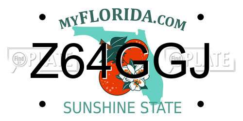 Z64GGJ Florida License Plate