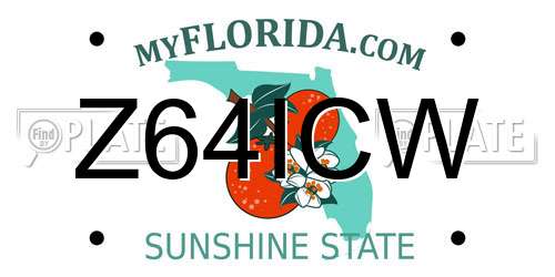 Z64ICW Florida License Plate