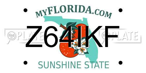Z64IKF Florida License Plate