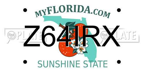 Z64IRX Florida License Plate