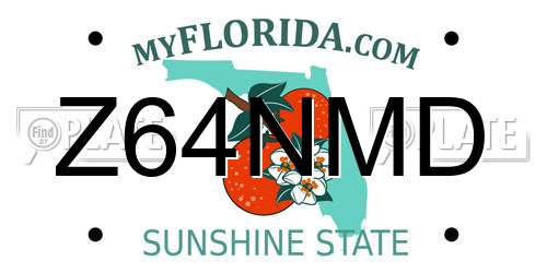 Z64NMD Florida License Plate