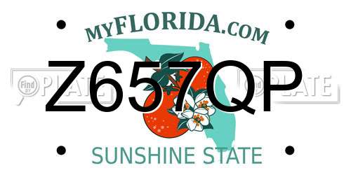 Z657QP Florida License Plate