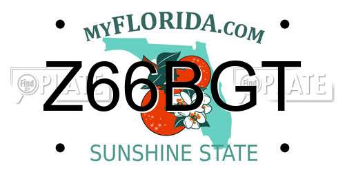 Z66BGT Florida License Plate