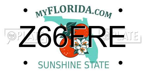 Z66FRE Florida License Plate